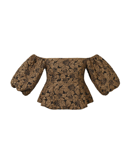 pof mouw top met textuur