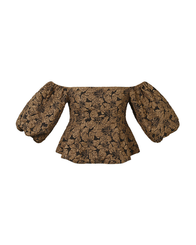 pof mouw top met textuur