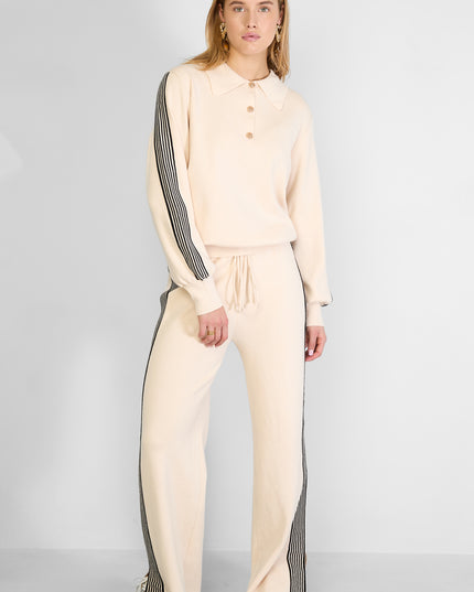 Gebreide trui Kleurenclash Sportieve herfst/winterkleding