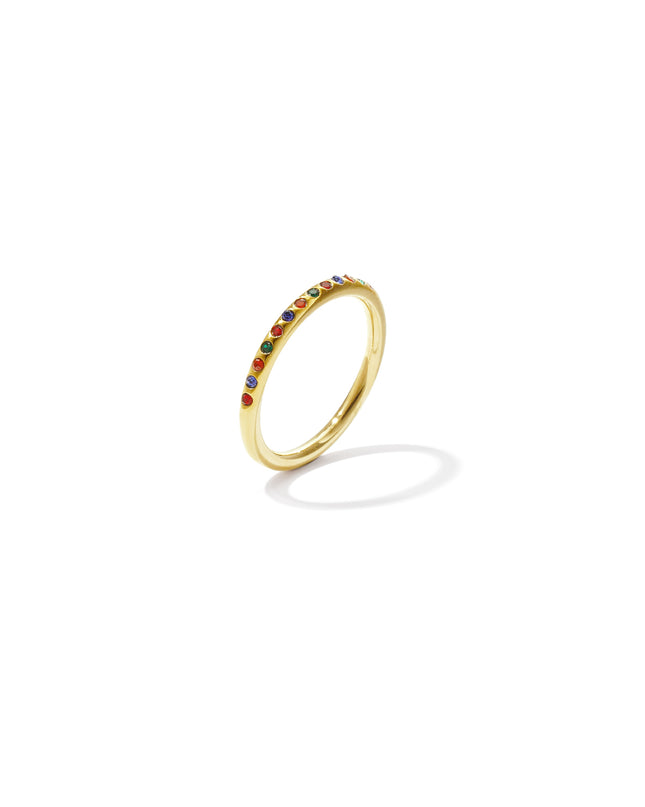 Minimalistische ring met steentjes