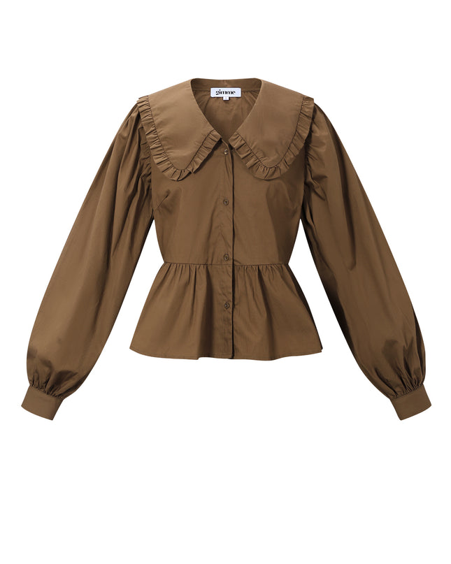 Katoenen blouses en overhemden Effen casual lente/zomerkleding