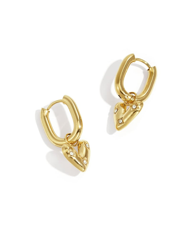 Stainless Steel Drop Earrings Heart Casual Daily Simple Series Women's jewelry