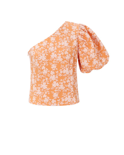Bloementop met één schouder