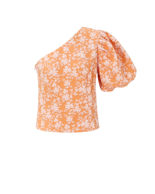 Bloementop met één schouder