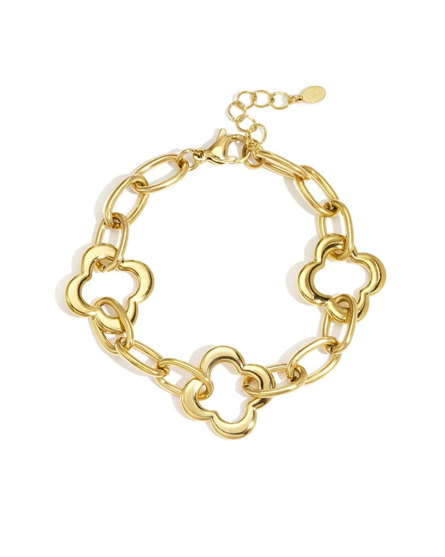 Stainless Steel Chain Bracelets Clover Casual Daily  Women's jewelry