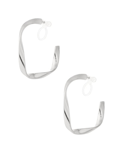 Grote gebogen clip oorbellen