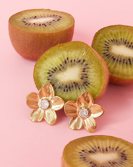 Roestvrijstalen oorknopjes met bloemmotief, casual en eenvoudig voor dagelijks gebruik, dames sieraden