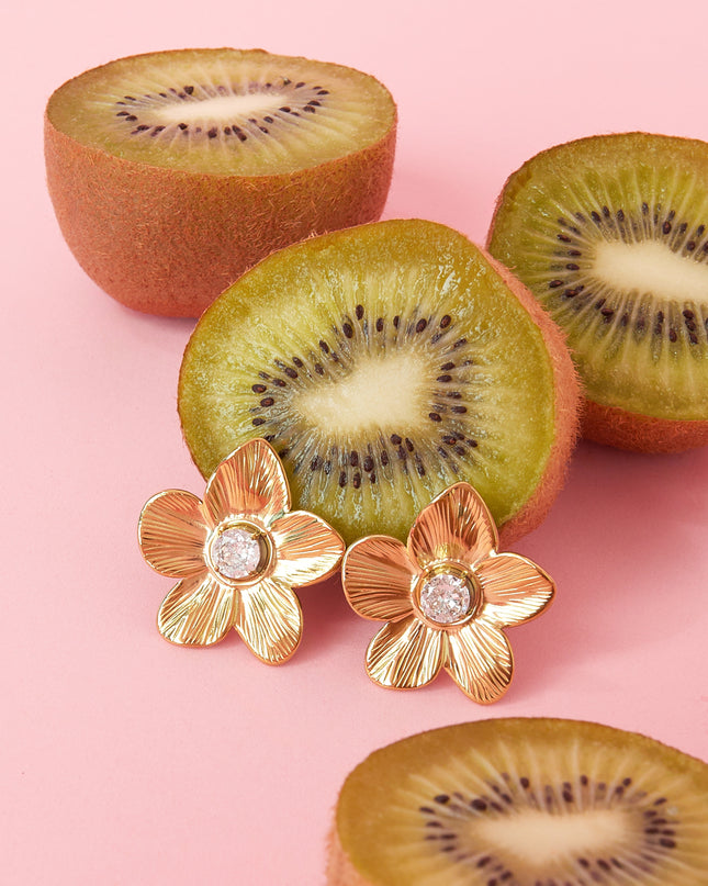 Roestvrijstalen oorknopjes met bloemmotief, casual en eenvoudig voor dagelijks gebruik, dames sieraden
