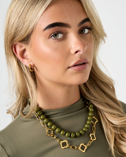 Stainless Steel Chain Necklaces Clover Casual Daily Simple Series Women's jewelry