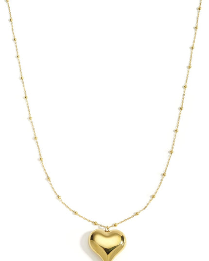 Stainless Steel Long Necklaces Heart Casual Daily Simple Series Women's jewelry