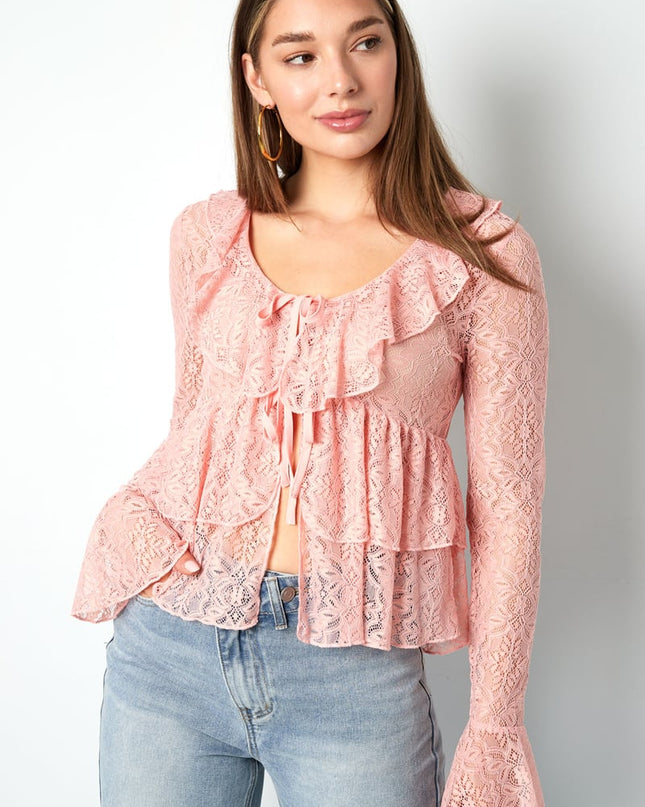 Lace Ruffle Top