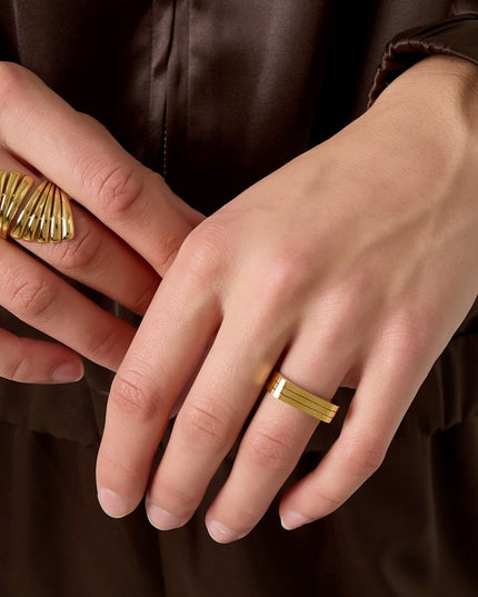 Stainless Steel Minimalist Rings rectangle Simple Daily Simple Series Women's jewelry