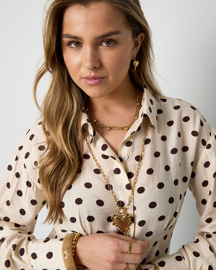 Ketting met lagen en polkadots