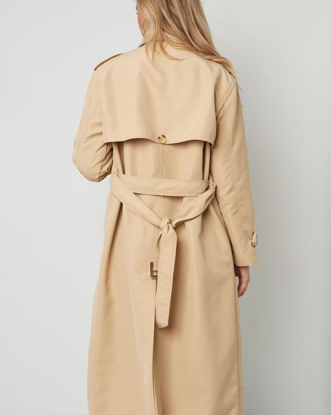 Long basic trench coat - beige S