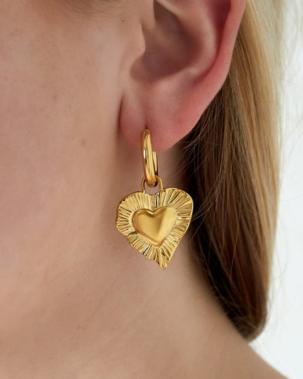 Stralende hart oorbellen