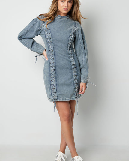 Denim laces dress
