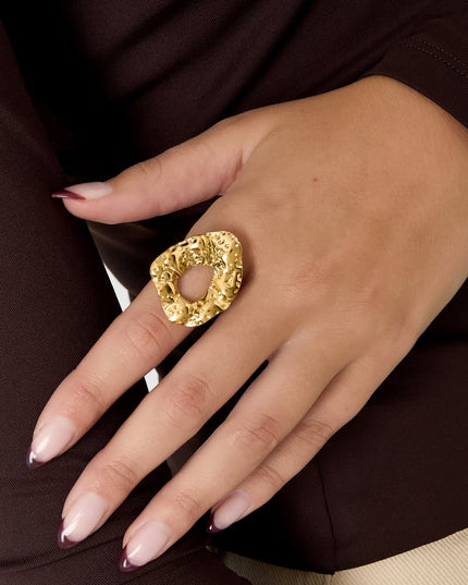 Stainless Steel Statement Rings irregular shape Casual Daily Simple Series Women's jewelry