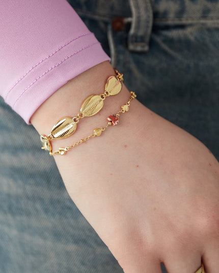 Ik hou van de schelpen armband