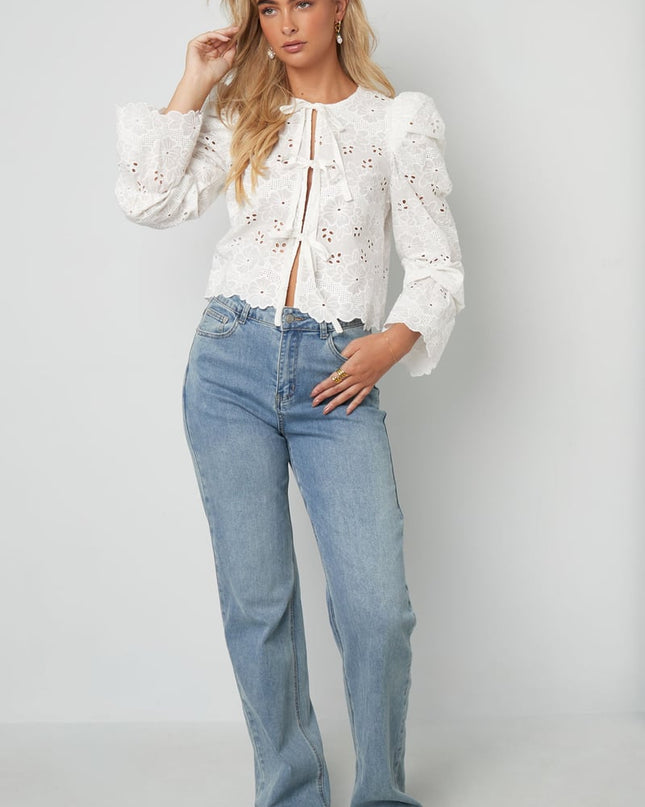 Crochet top with bows