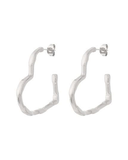 Grote hartvormige oorringen