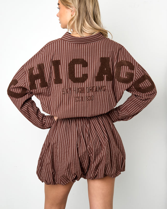 Geweven Katoen Vrouwen Overhemd Casual Letters