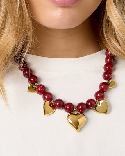 Acrylic Beaded Necklaces Heart Casual Daily Ethnic Series Women's jewelry