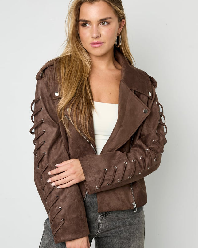 Laced Suede Jacket