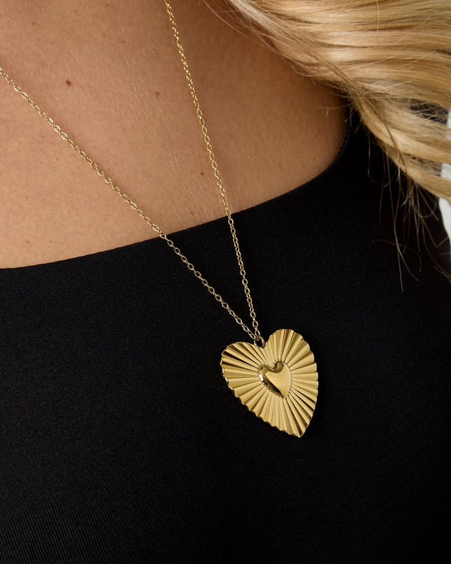 Roestvrijstalen hangerkettingen Hart Casual Dagelijks Eenvoudig Serie Damessieraden