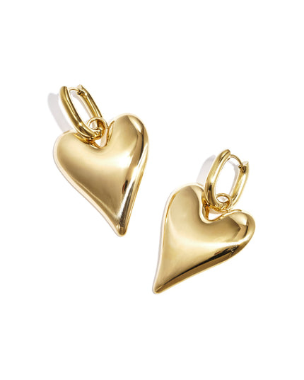Roestvrijstalen oorbellen met hartvormige hanger, casual en eenvoudig, voor dagelijks gebruik, dames sieraden