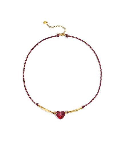 Polyester Beaded Necklaces Heart Casual Daily Simple Series Women's jewelry
