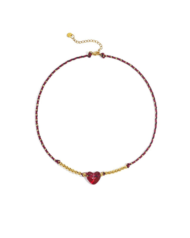 Polyester Beaded Necklaces Heart Casual Daily Simple Series Women's jewelry