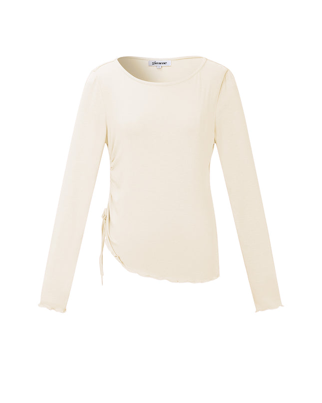 Geplooide longsleeve