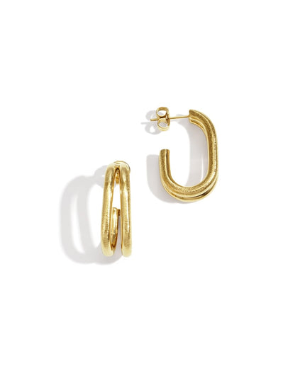 Hoop Earrings lines Casual Daily Simple Series Women's jewelry