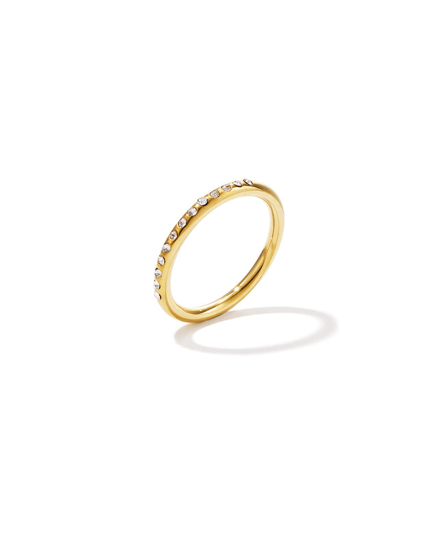 Minimalistische ring met steentjes