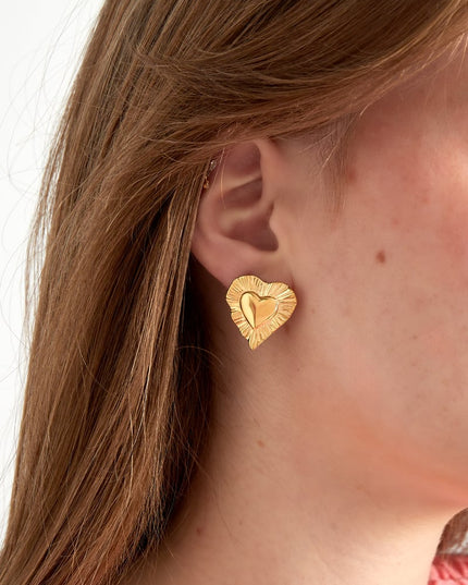 Stralende hart oorbellen