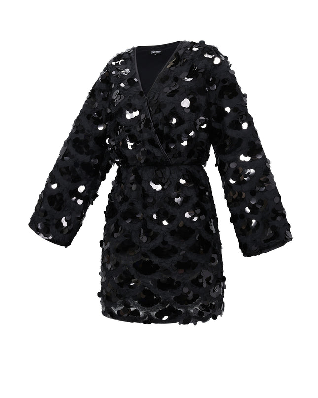 Polyestervezel (polyester) Minijurken Pailletten Elegante herfst-/winterkleding