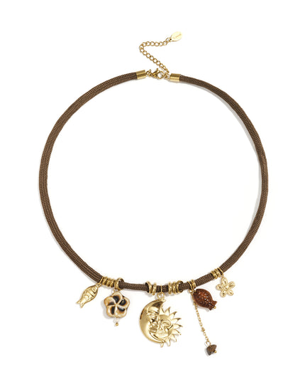 Touwhanger kettingen zon Dagelijkse romantische serie Dames sieraden