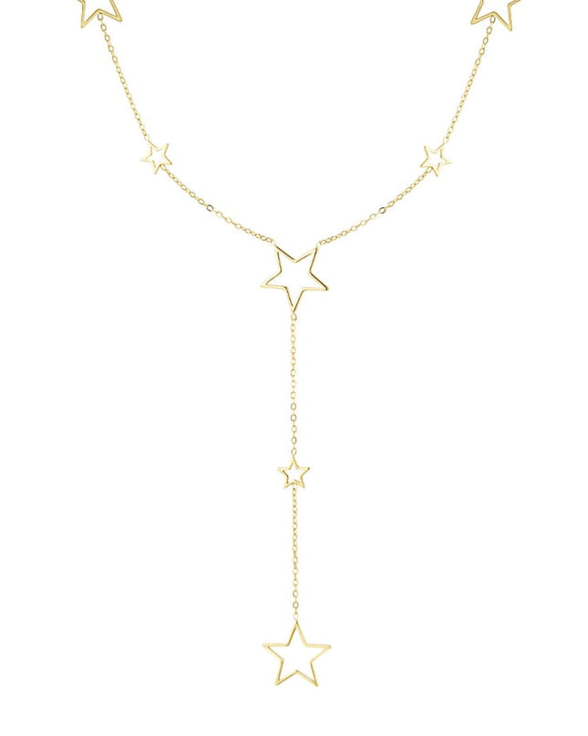 lange ketting met verschillende sterren bedels