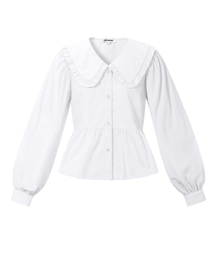 Katoenen blouses en overhemden Effen casual lente/zomerkleding