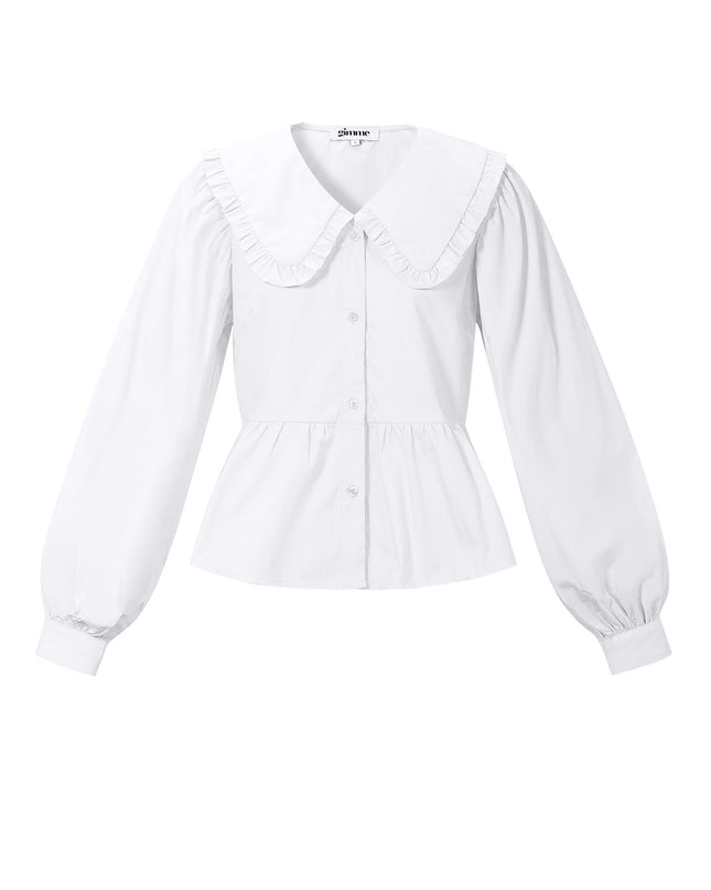 Katoenen blouses en overhemden Effen casual lente/zomerkleding