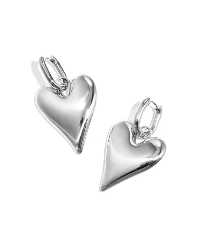 Roestvrijstalen oorbellen met hartvormige hanger, casual en eenvoudig, voor dagelijks gebruik, dames sieraden