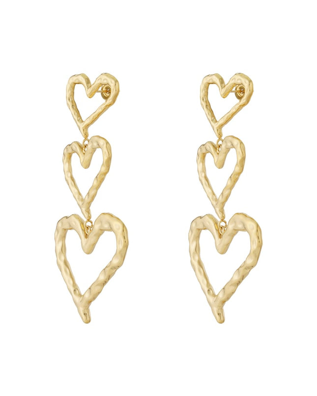 Oorbellen met hartjes van roestvrij staal, casual en dagelijks gebruik