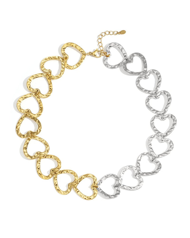 Roestvrijstalen kettingen met hart, casual, dagelijks, eenvoudig, serie, damessieraden