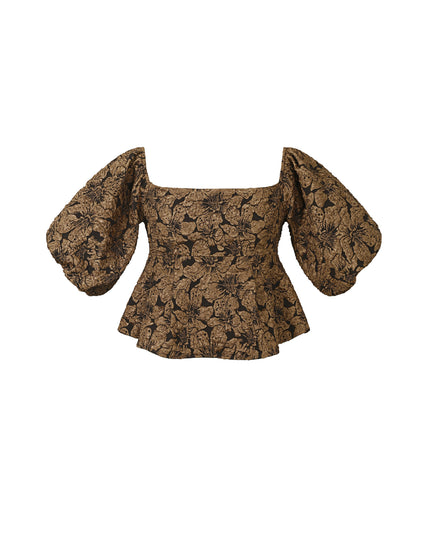 pof mouw top met textuur