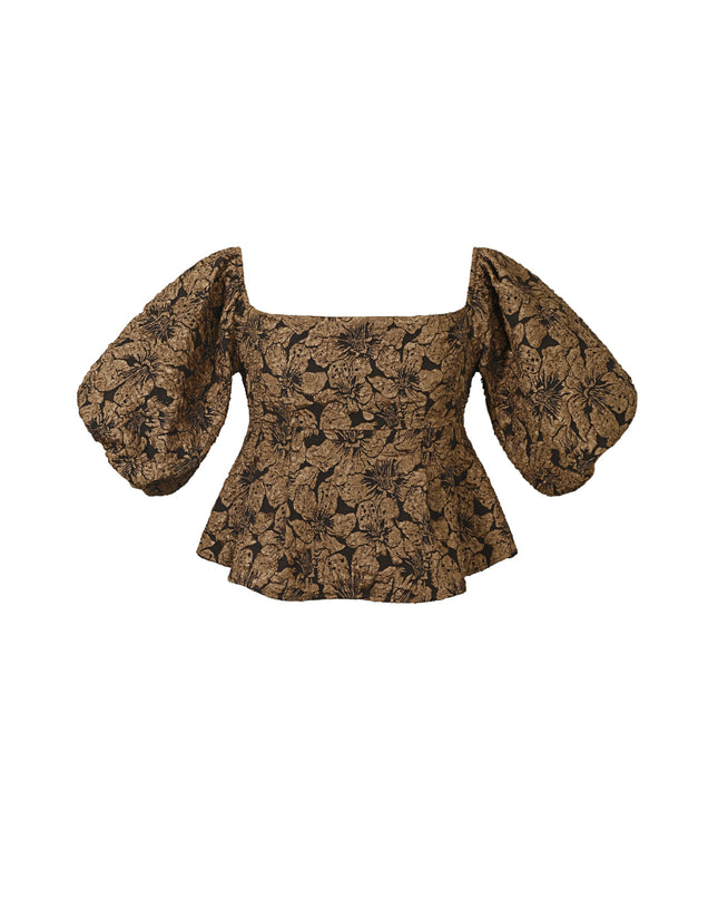 pof mouw top met textuur