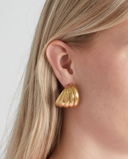 Oorbellen van roestvrij staal, geometrisch, casual, dagelijks, eenvoudig, serie, damessieraden