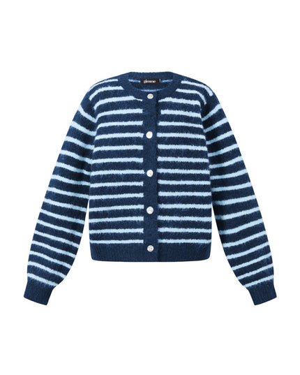 Polyester fiber (polyester) Knit cardigan Stripes Casual Fall/Winter  Clothes