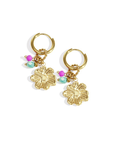 Flower Happy Charm oorbellen