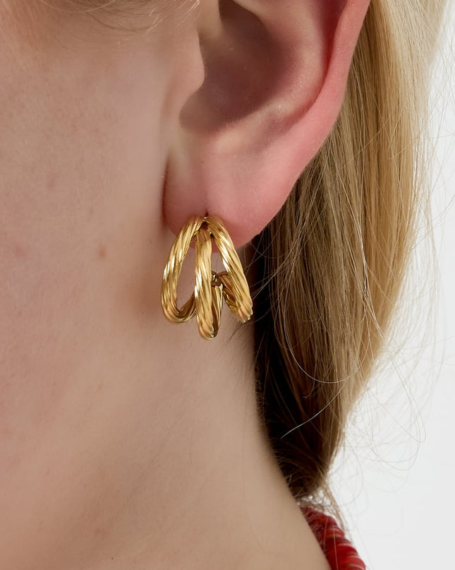 Oorbellen van roestvrij staal met geometrische vormen, dagelijks dagelijks