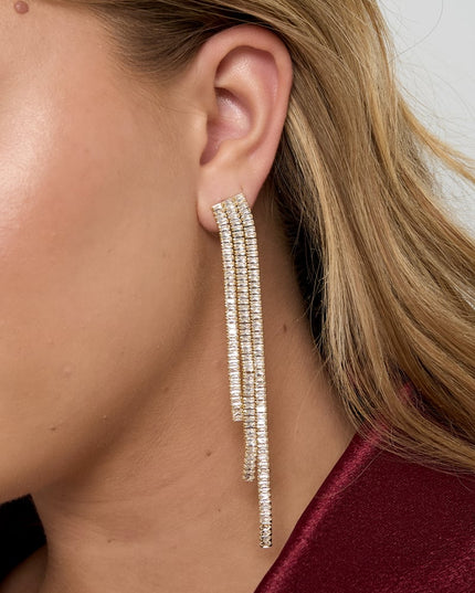 Koperen oorbellen met hanger, geometrisch, elegant, kerst, luxe serie, damessieraden